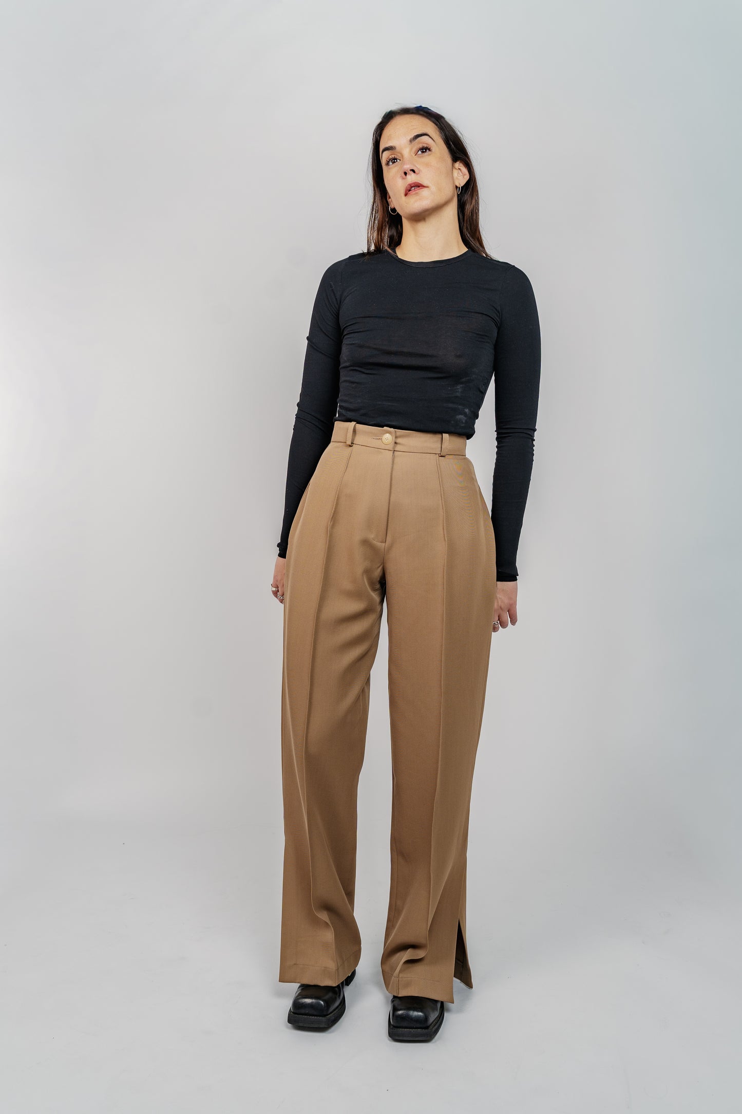 Pantalon en gabardine de laine