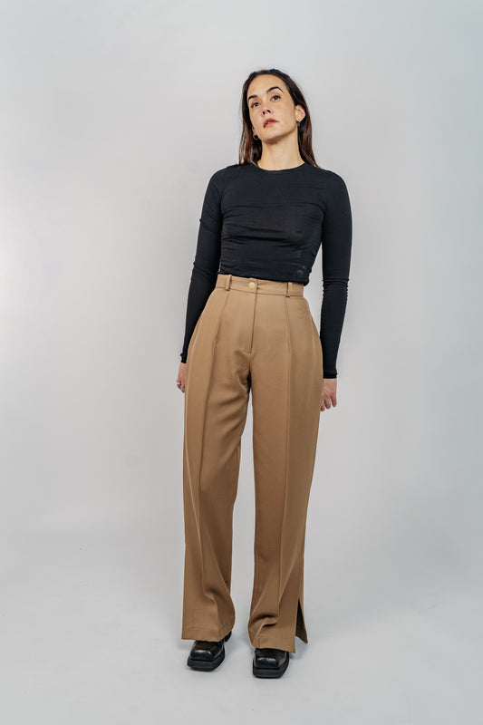 Pantalon en gabardine de laine