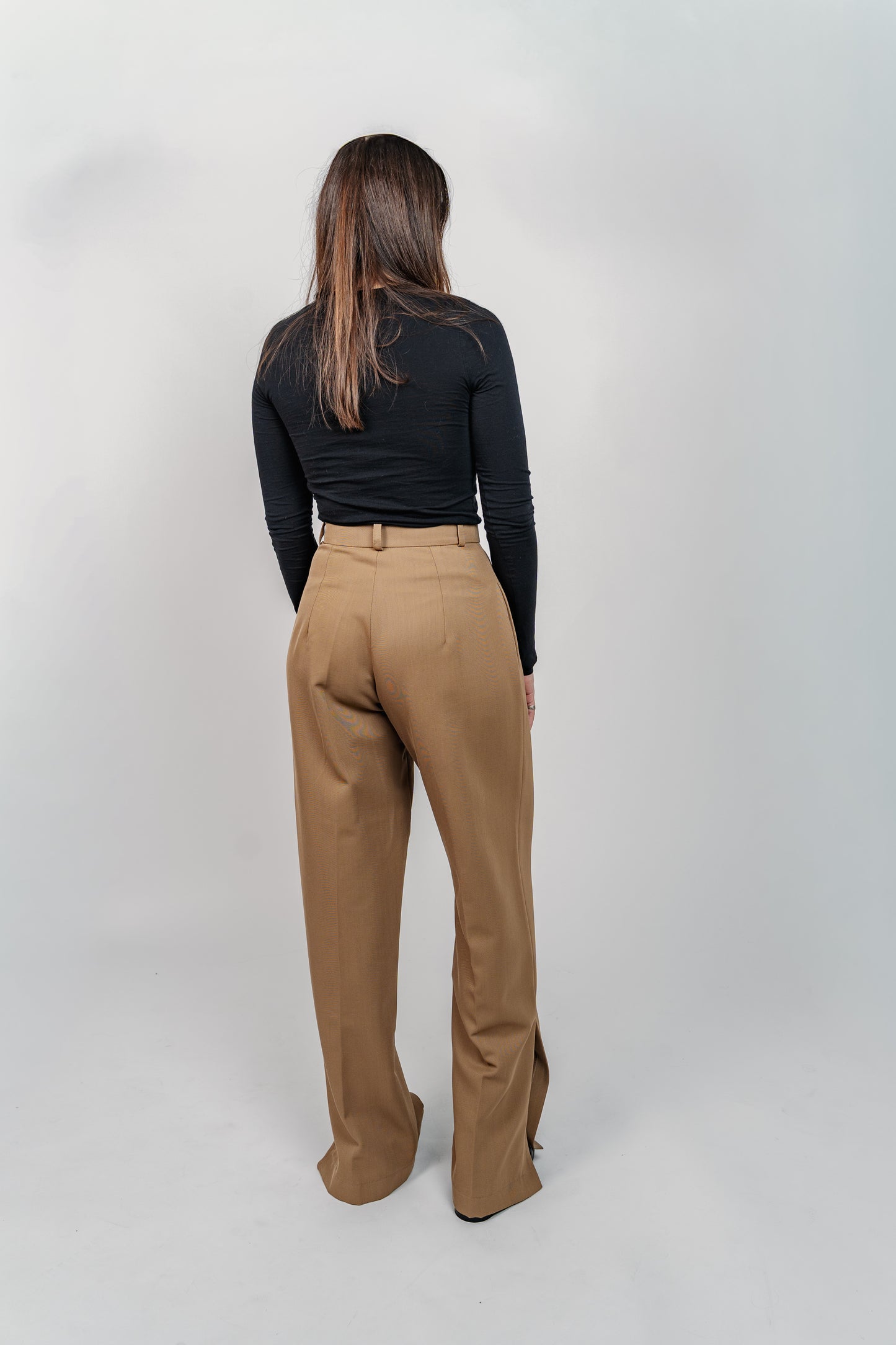Pantalon en gabardine de laine